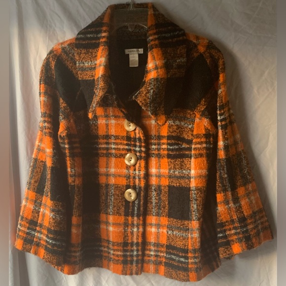 Harold’s Blazer Shell Orange-Black- White - Picture 1 of 4